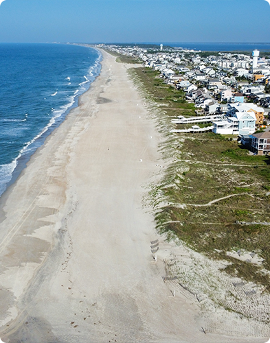 Coastal waterway view from a Cessna 172 scenic flight