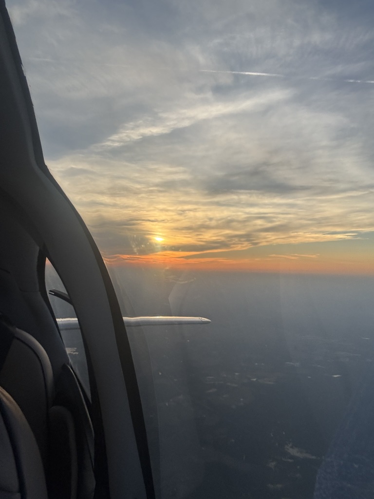 Sunset view from a Cirrus flight